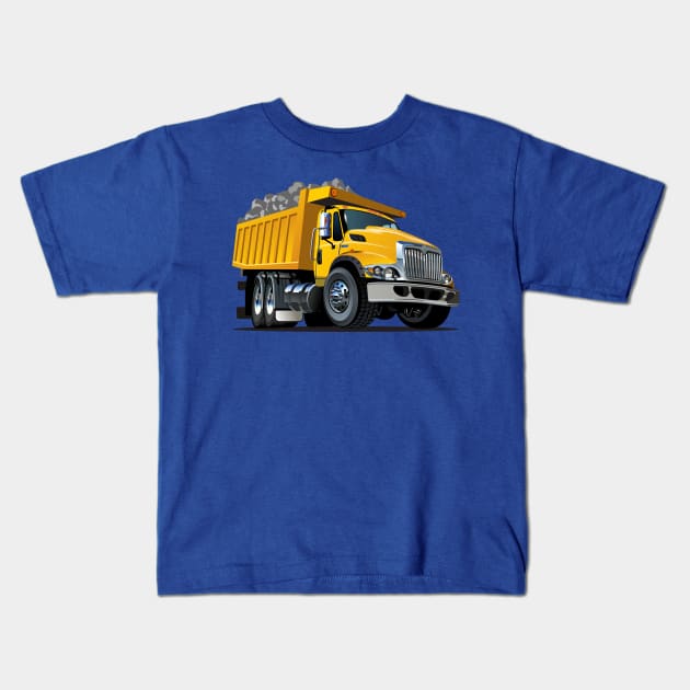 Cartoon truck Kids T-Shirt by Mechanik